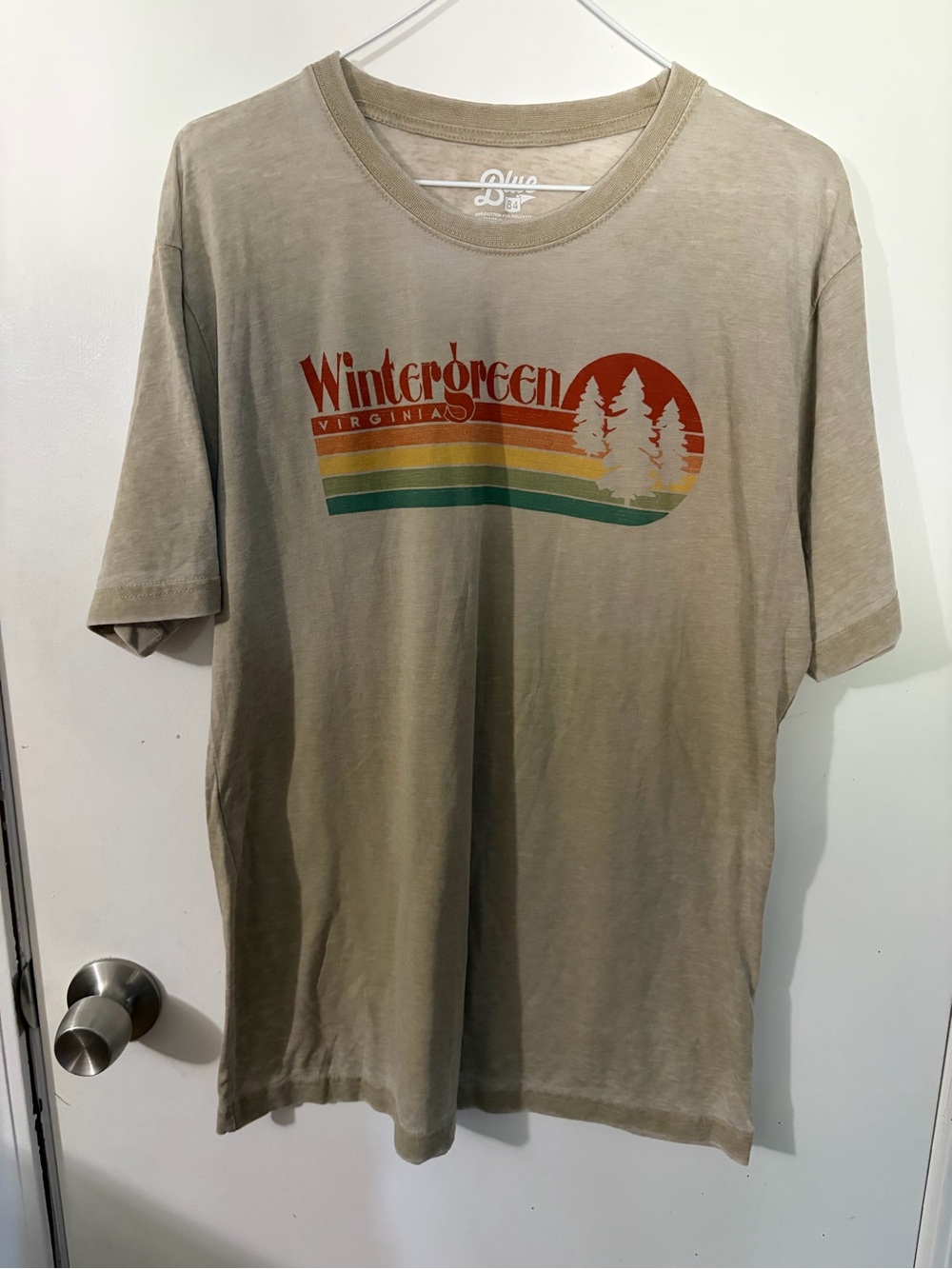 NWOT Women’s Blue 84 Large Wintergreen Virginia Tan Graphic Tee Tote16